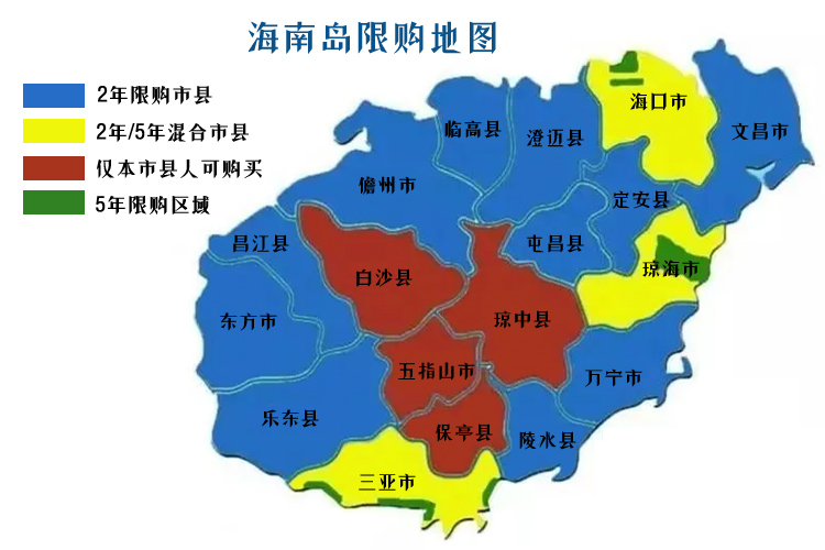 海南岛限购地图