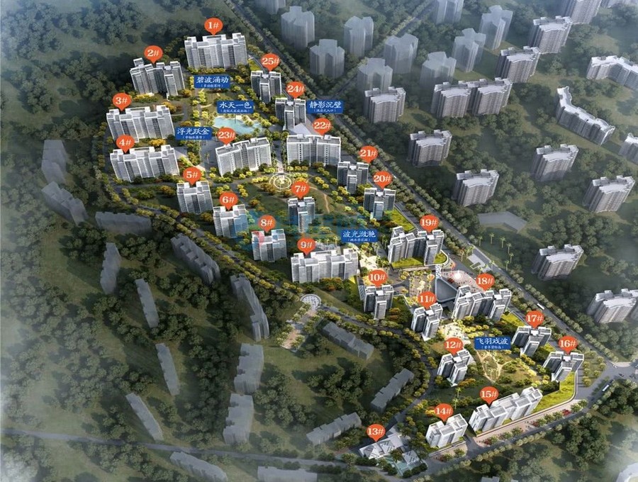 三亚一山湖二期鸟瞰图