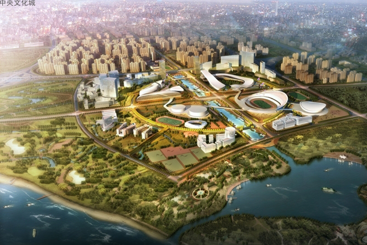 绿地中央文化城鸟瞰图
