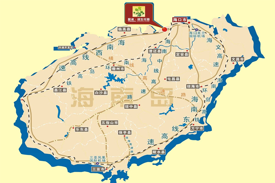 盈滨绿生花园区位图