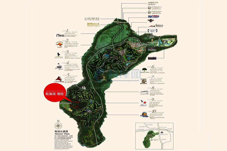 观澜湖片区-区位图