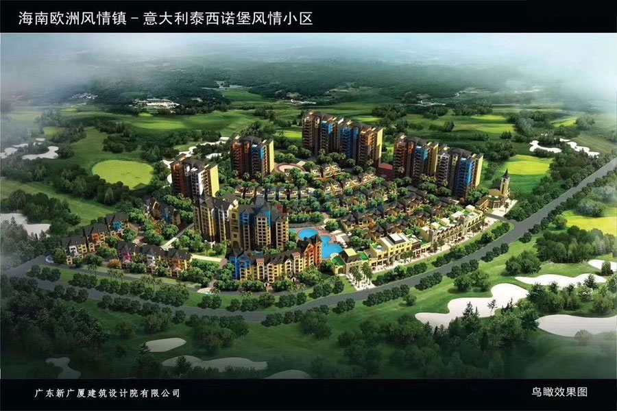 意大利小镇-鸟瞰图