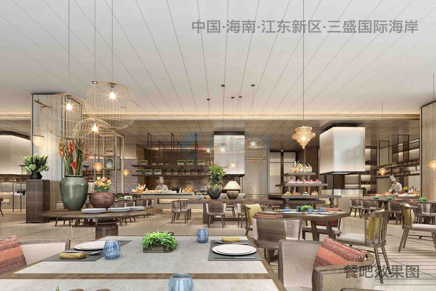三盛国际海岸-餐吧效果图