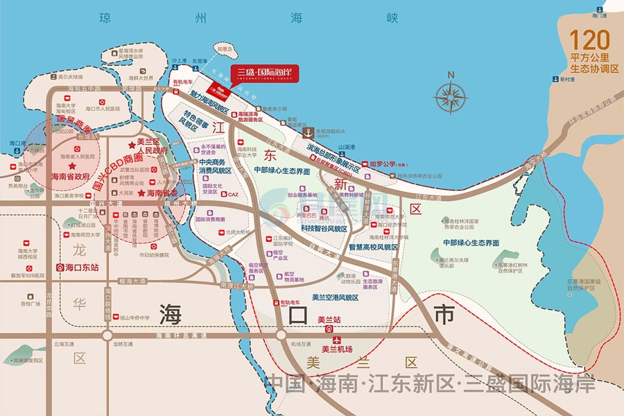 三盛国际海岸-区位图
