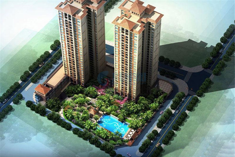海马金盘花园-鸟瞰图