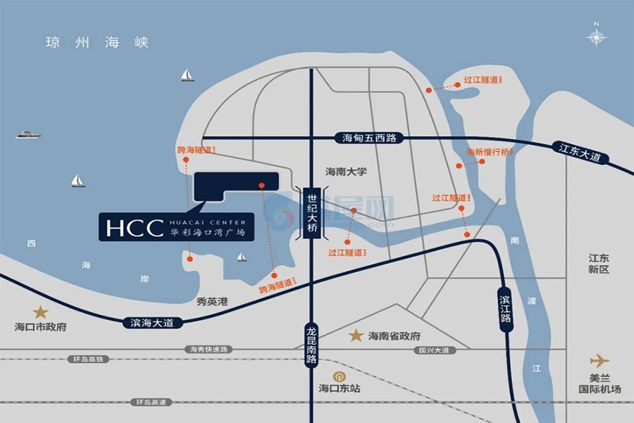 华彩海口湾广场-区位图