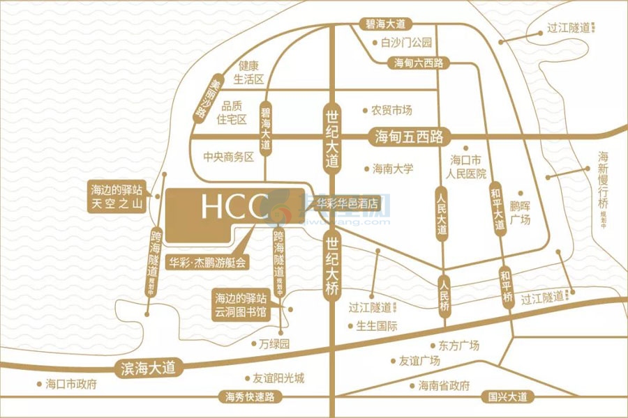 华彩海口湾广场-区位图